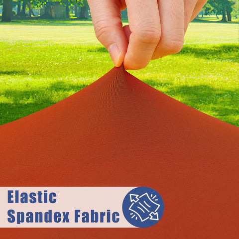 Moosfor Round Spandex Tablecloth windproof wraparound edges secure setup