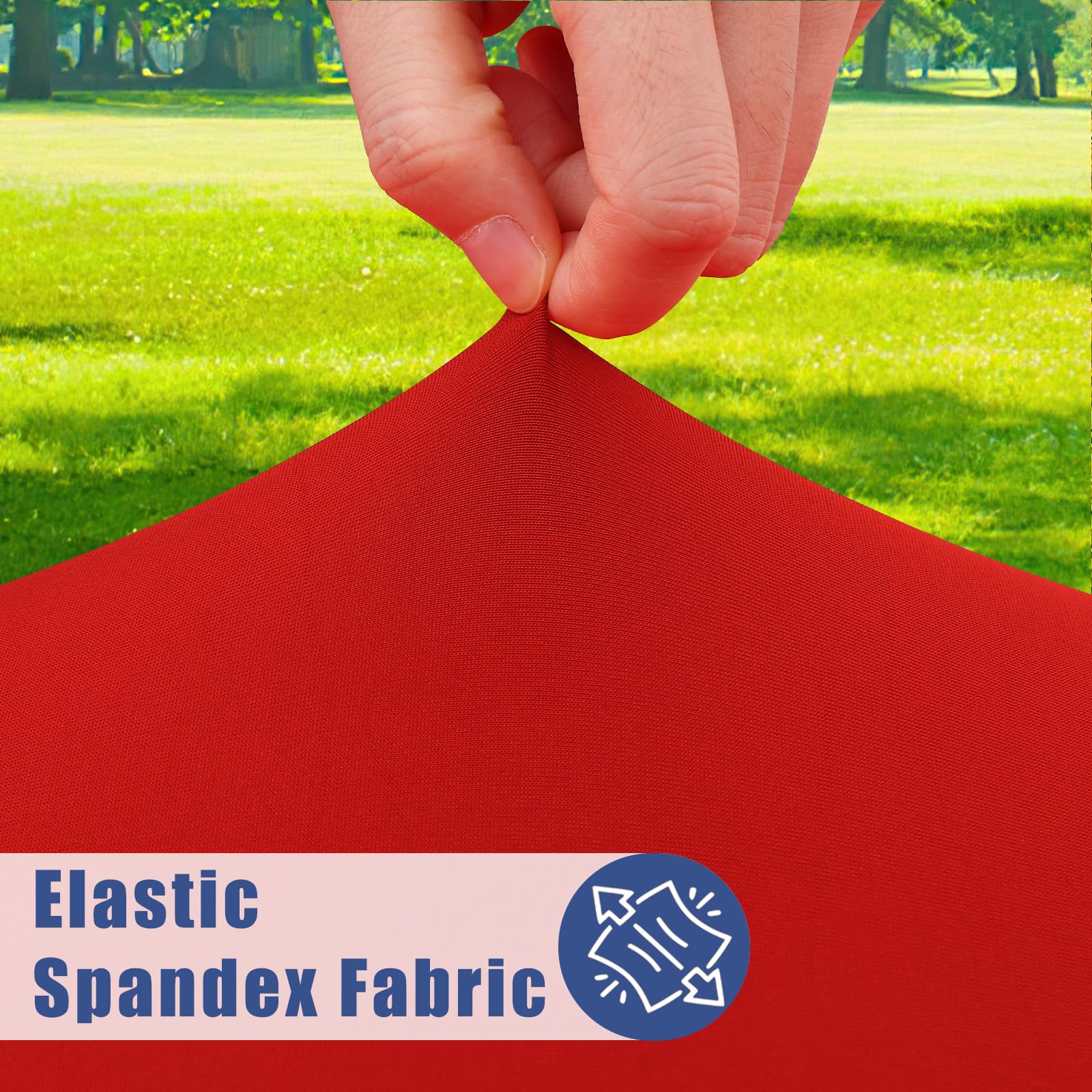 Moosfor waterproof tablecloth beads liquids for easy outdoor cleanup.