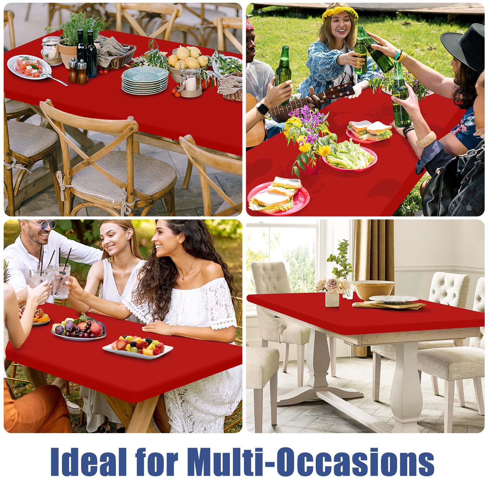 Moosfor Spandex 6ft secure-fit banquet-ready tablecloth for gatherings