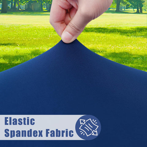 Moosfor Spandex tablecloth with elastic edges for secure outdoor seating.
