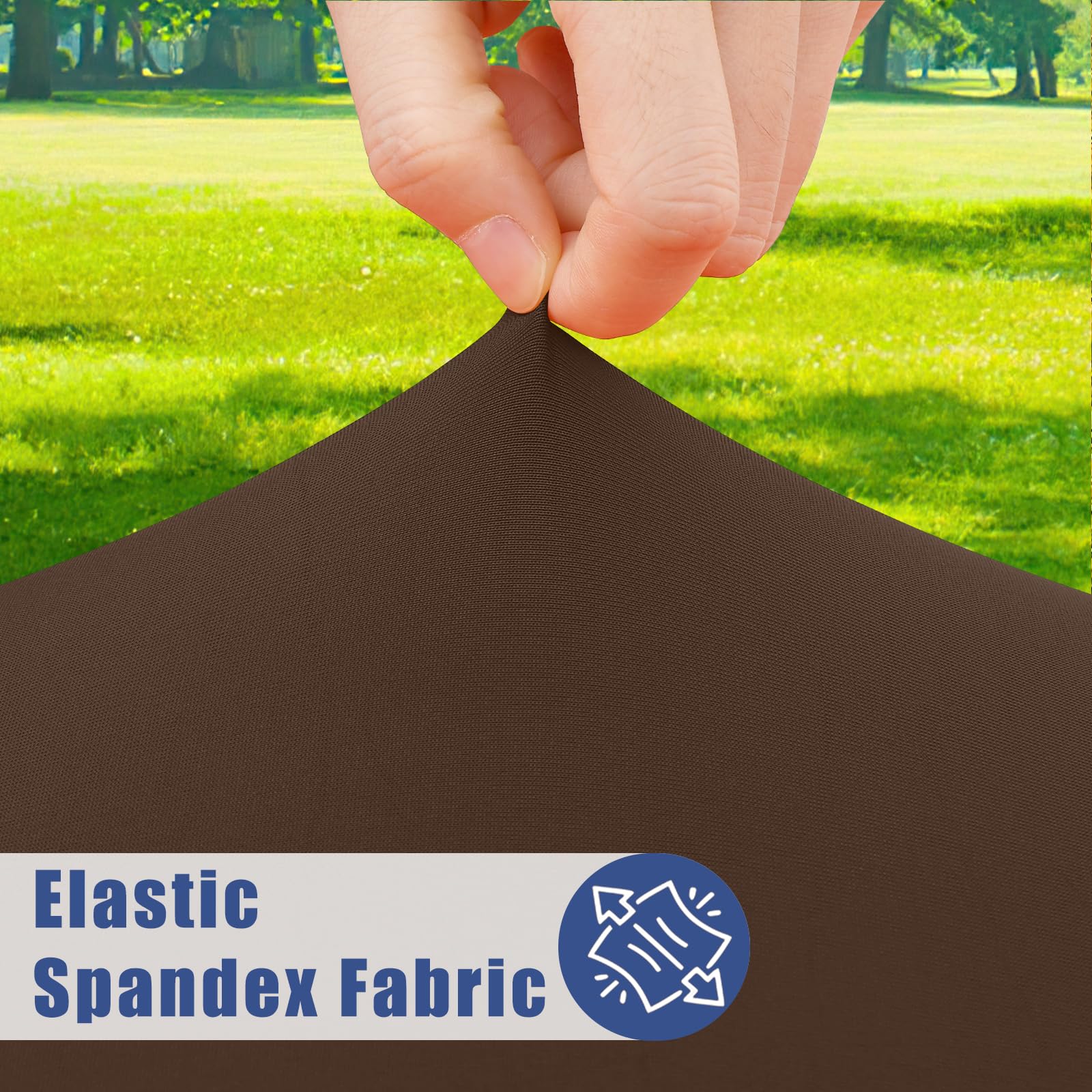 Moosfor tablecloth waterproof surface beads liquids for easy cleanup after meals.