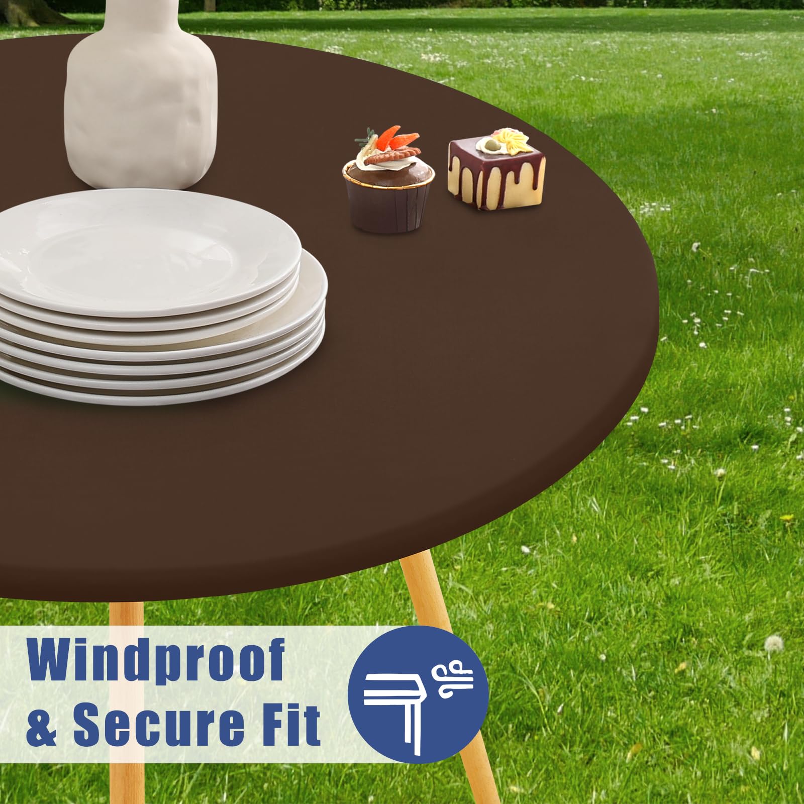 Moosfor tablecloth wrap-around edges resist shifting without clips during gatherings.
