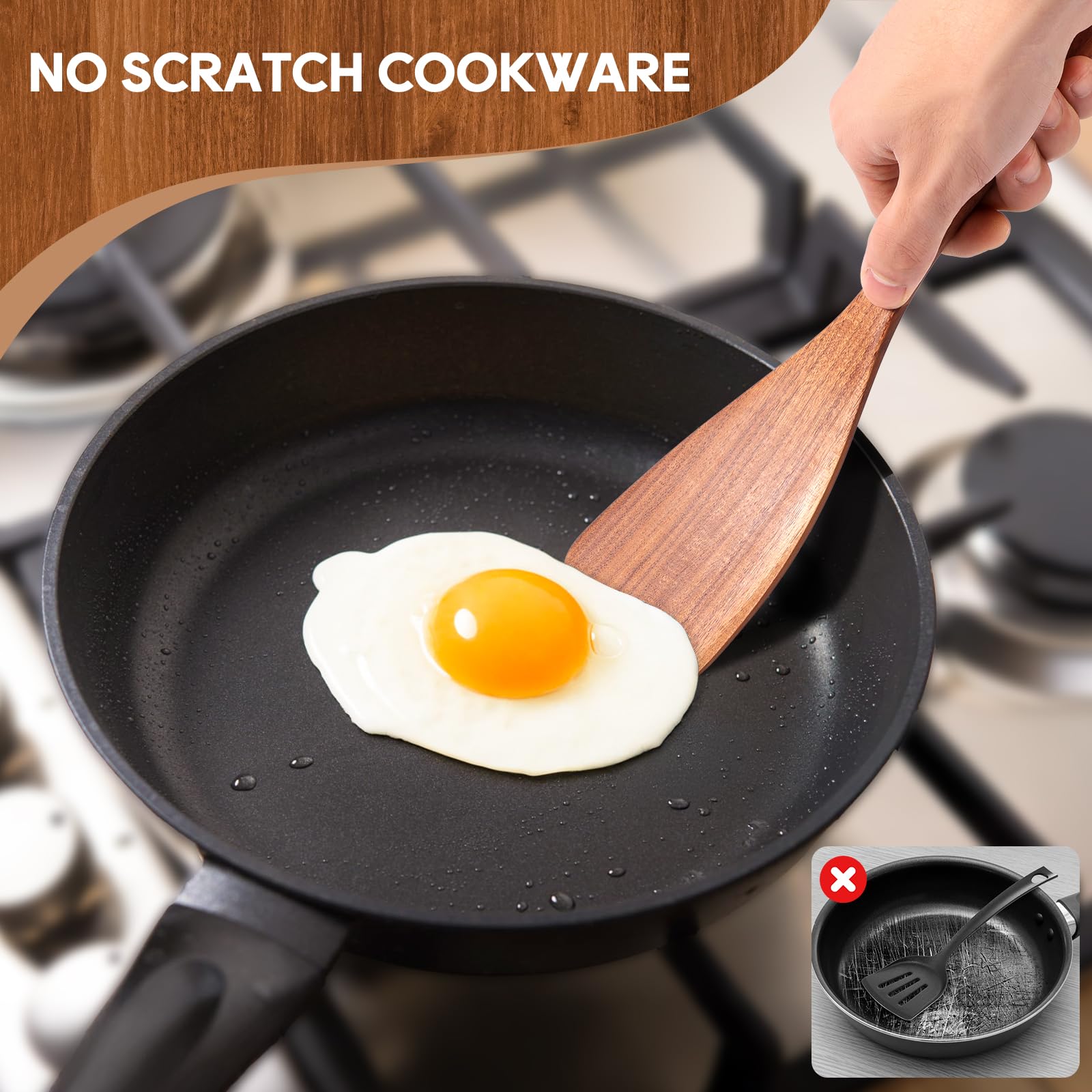 Mooues hand-polished teak utensils feel smooth and comfortable in hand
