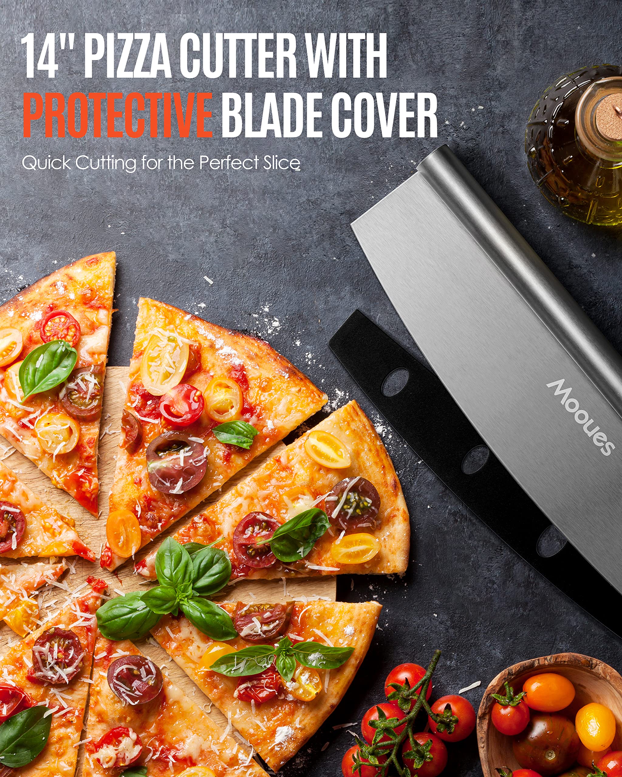 Mooues wooden handle provides comfortable grip and heat resistance