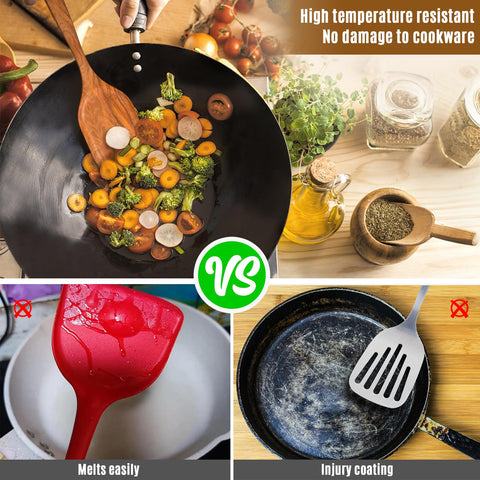 Mooues teak spoons drying hole storage demonstrates easy drying and storage