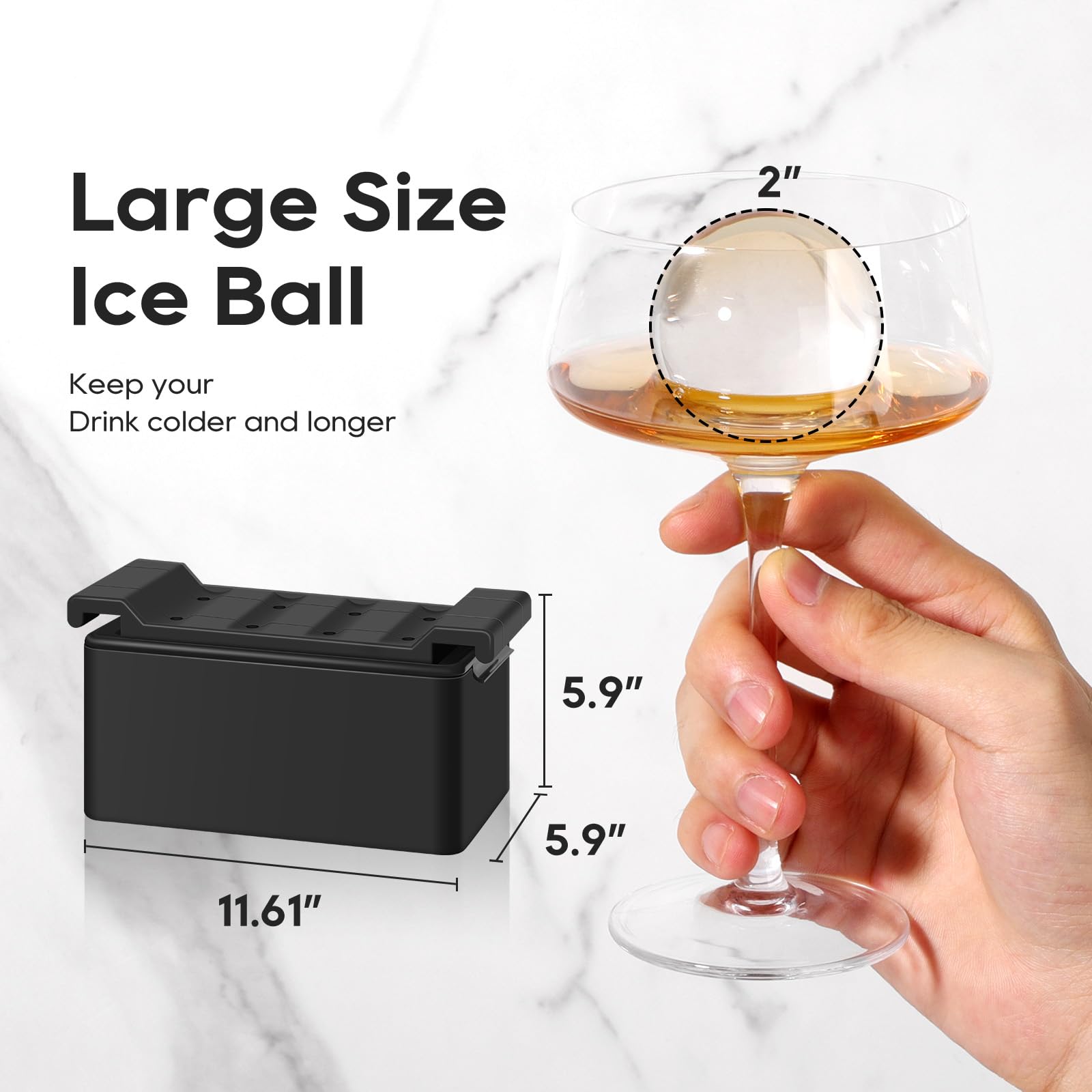 Mooues whiskey ice ball mold delivers elegant spheres ideal for premium spirits