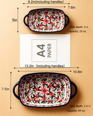 Moqidadii oven-safe ceramic bakeware withstands up to 500°F for reliable baking.