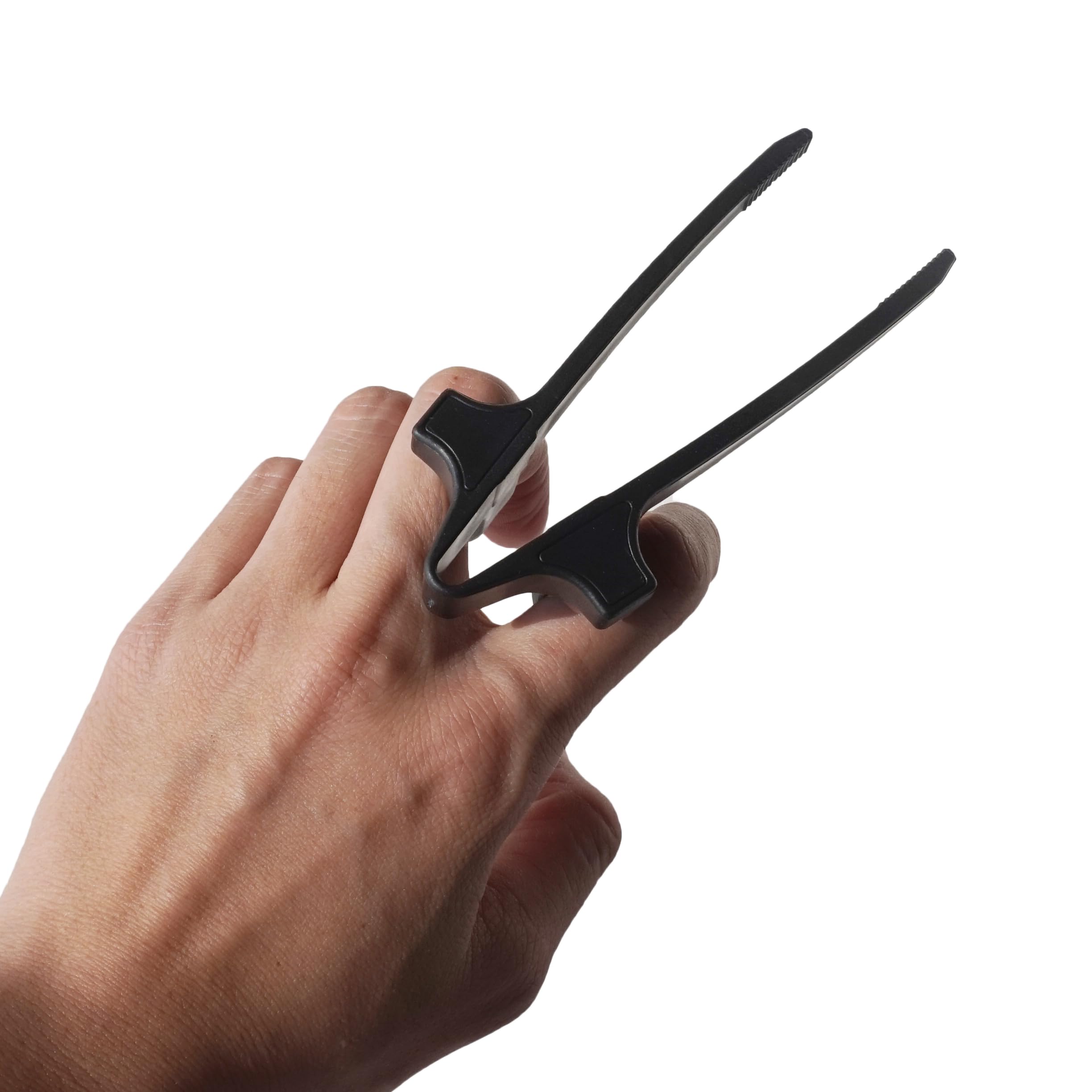 Moqing ergonomic grip snack chopsticks designed for comfortable use.