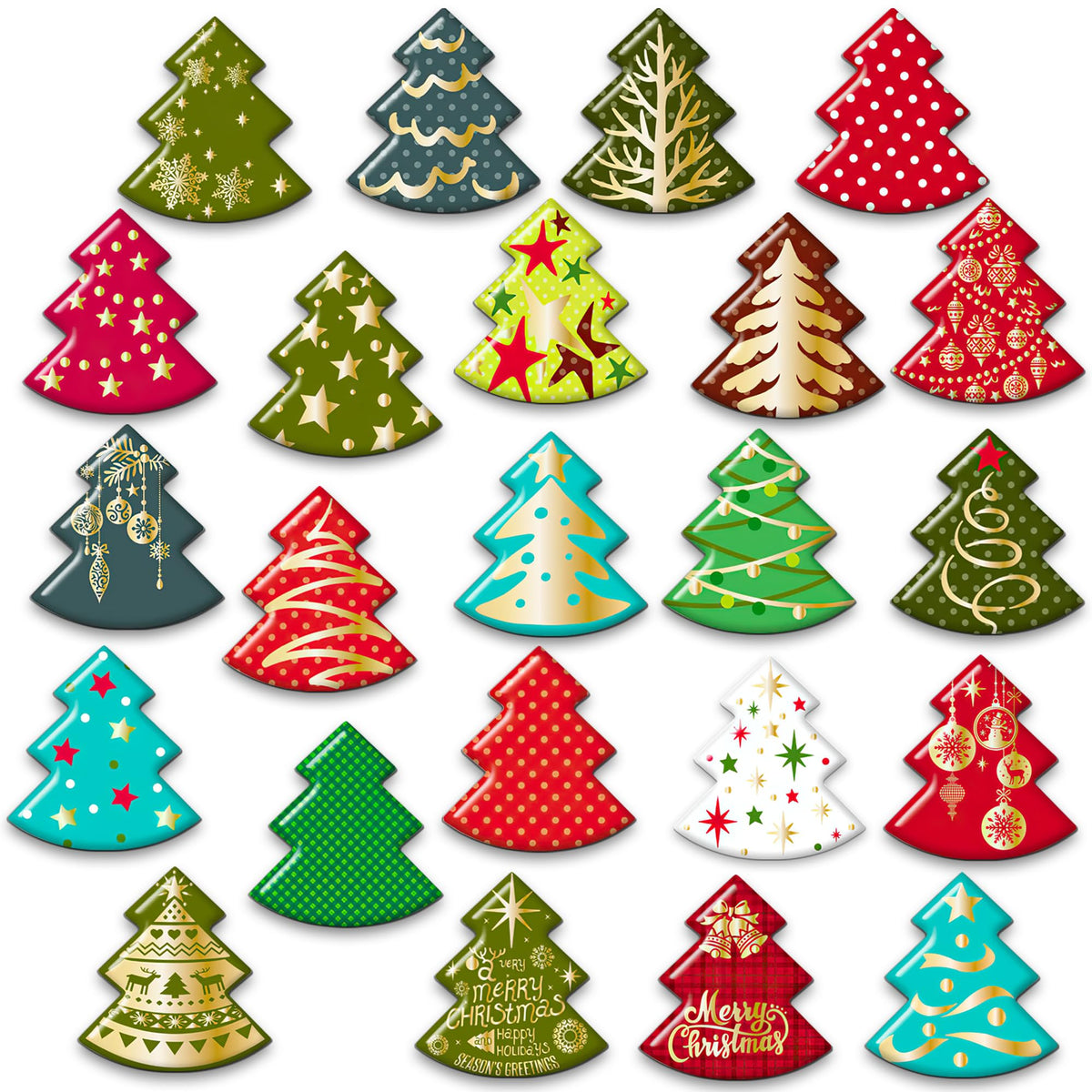 MORCART Christmas tree fridge magnet with vivid resin design on a fridge surface