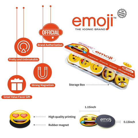 MORCART emoji magnets for DIY photo projects on metal surfaces