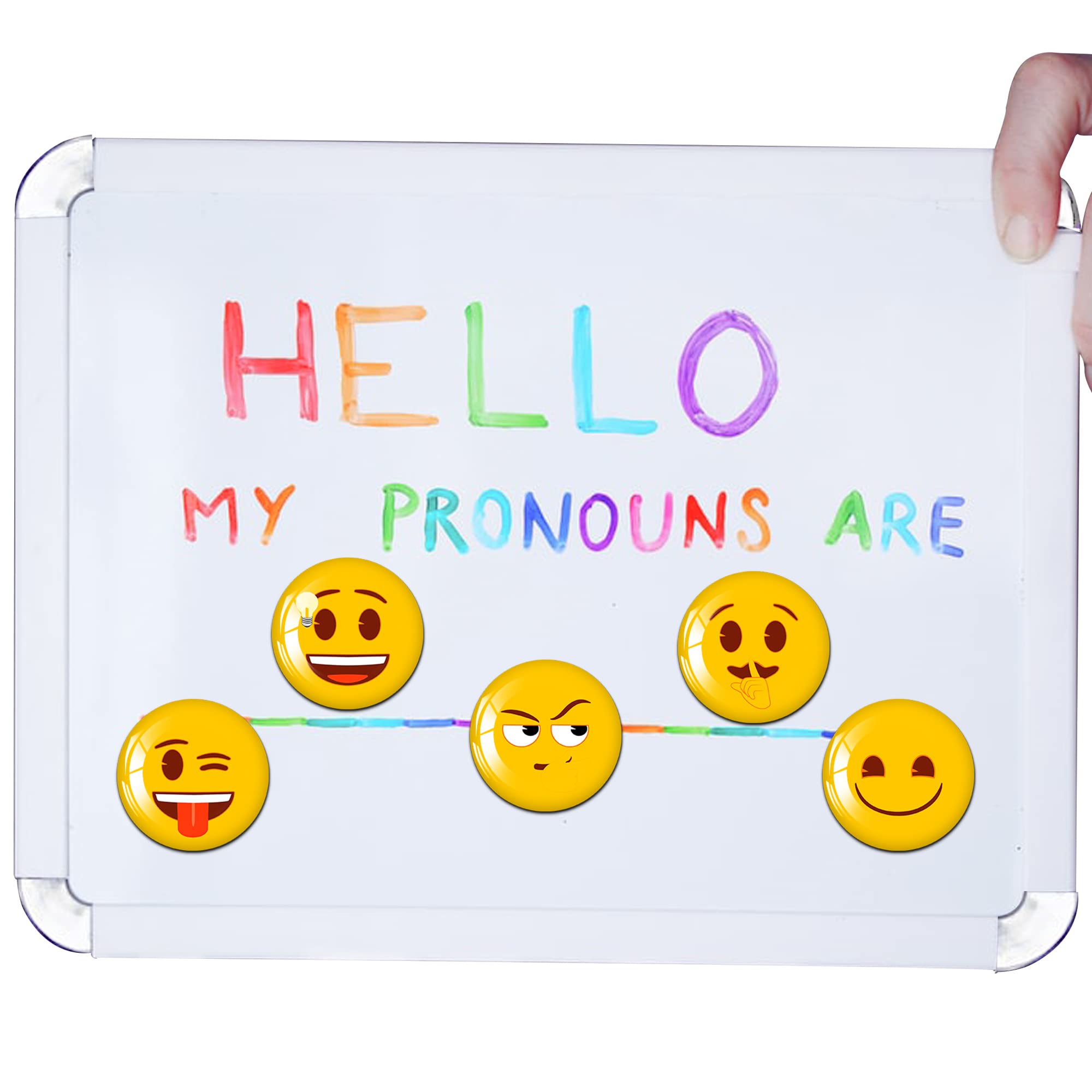 MORCART emoji magnets on kitchen magnetic board keep schedules easily visible.