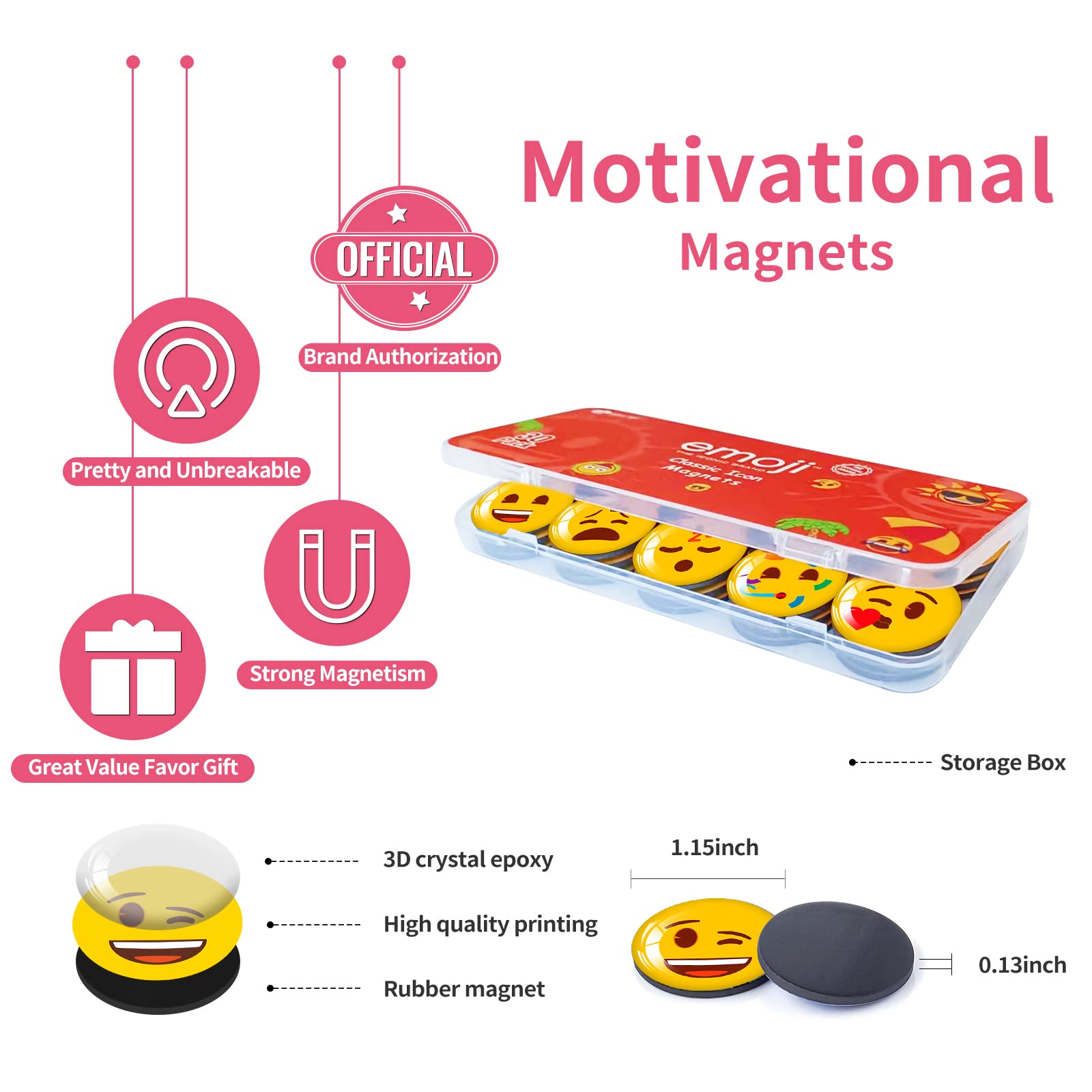 MORCART emoji magnets for office cubicle brighten workspace while holding reminders.