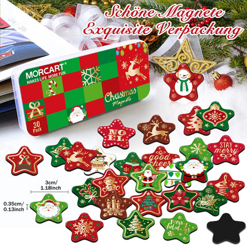 MorcART Merry Xmas refrigerator magnets add cheer and organize holiday photos