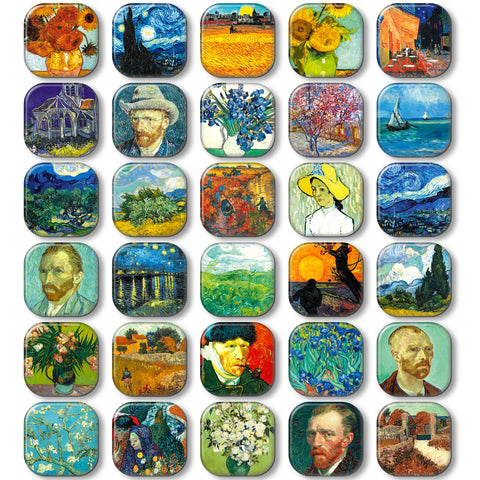 MORCART Van Gogh magnets patterns—vivid art for fridge organization.