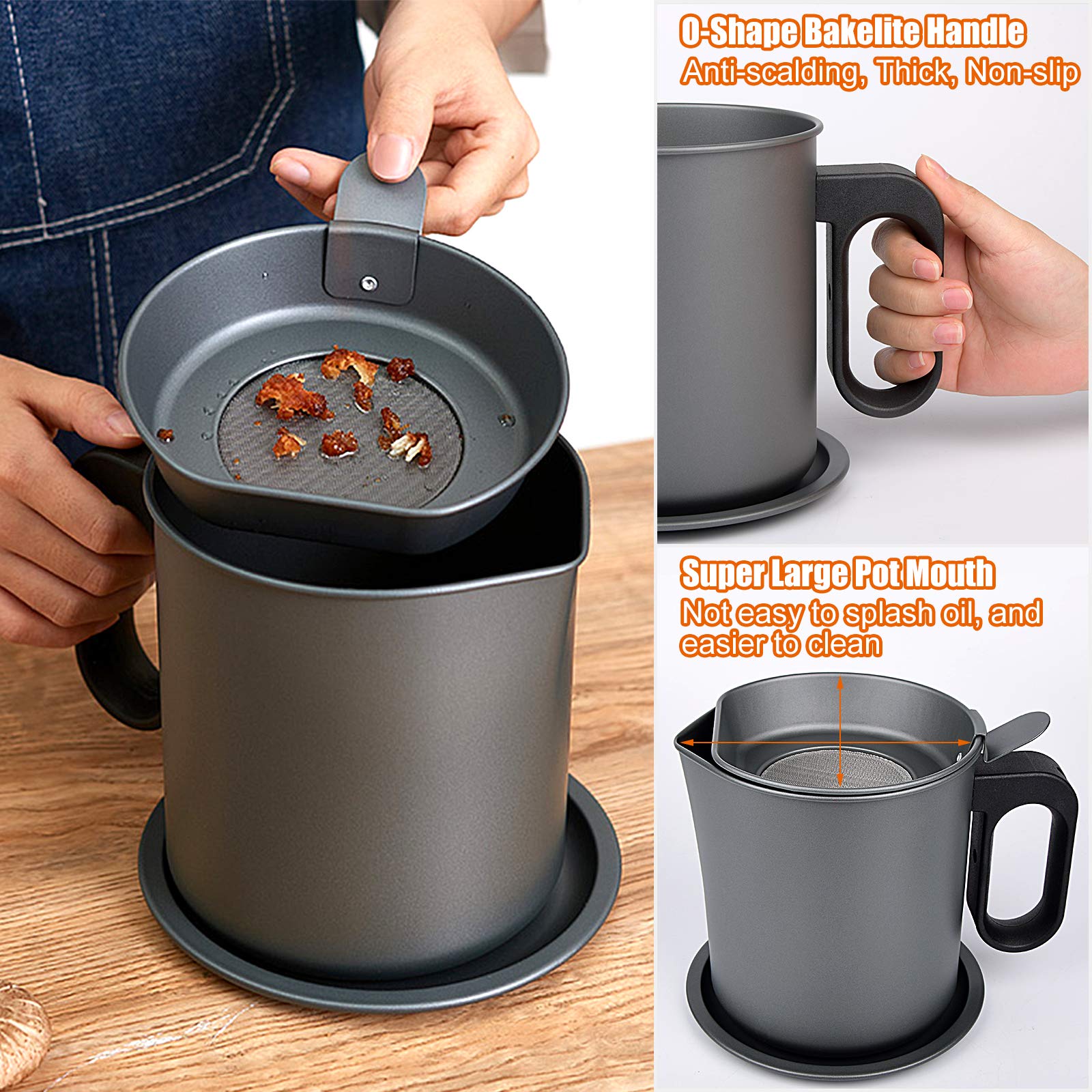 Morden MS 1.7L capacity for kitchen oil storage.