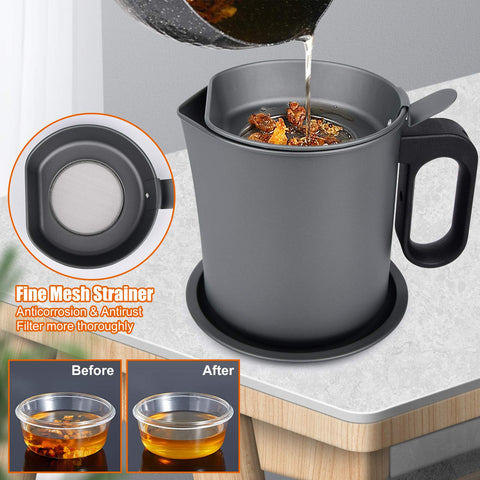 Morden MS grease can with curved pour spout for smooth transfers.