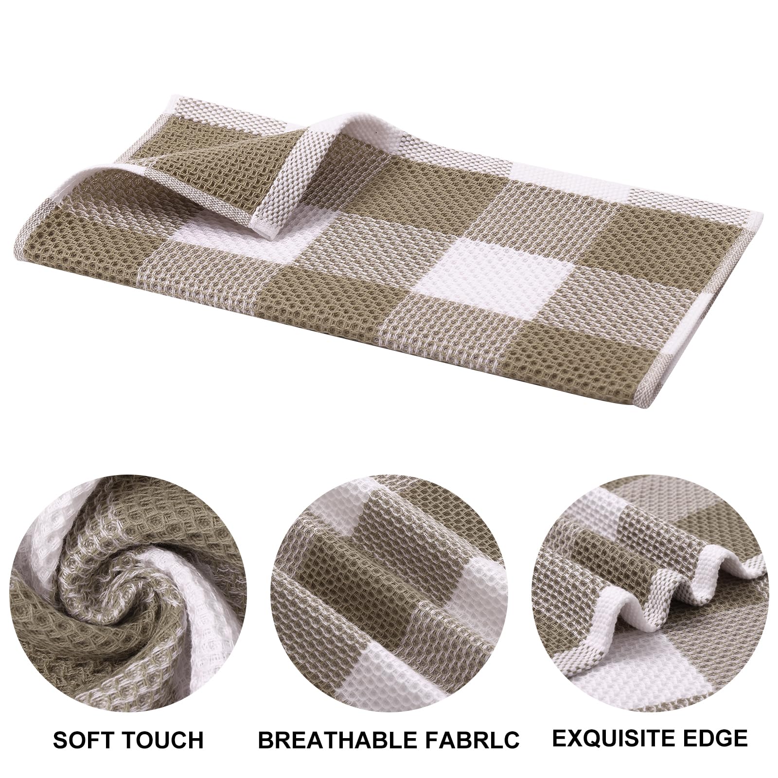Mordimy waffle weave kitchen towels offer high absorbency for daily drying tasks