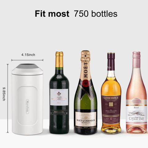 MoreFeel double-walled stainless steel wine cooler for reliable temperature control.