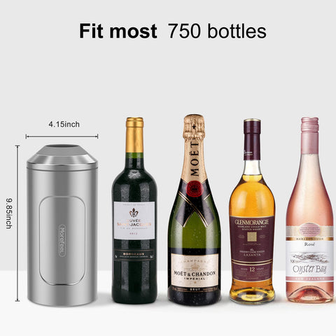 MoreFeel wine chiller bottle insert shows easy setup