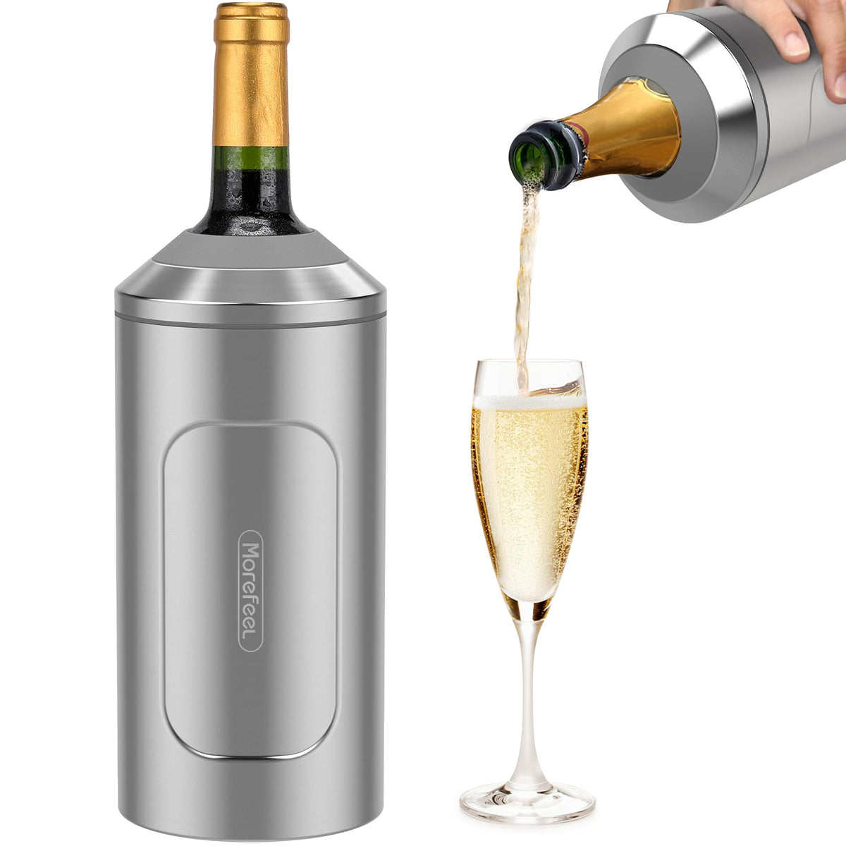 MoreFeel wine chiller bottle insulated sleeve keeps wine cold for hours