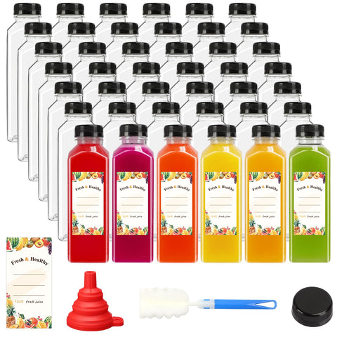 Moretoes 42pcs 16oz bottles with caps for leak-proof on-the-go drinks.