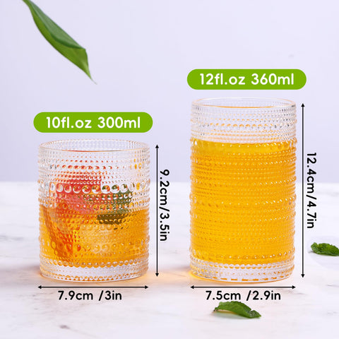 Moretoes clear boho glassware showcases drinks with modern clarity.
