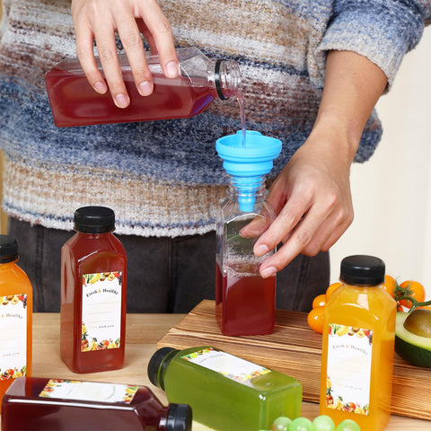 Moretoes juice bottles used as party favors and gifts.