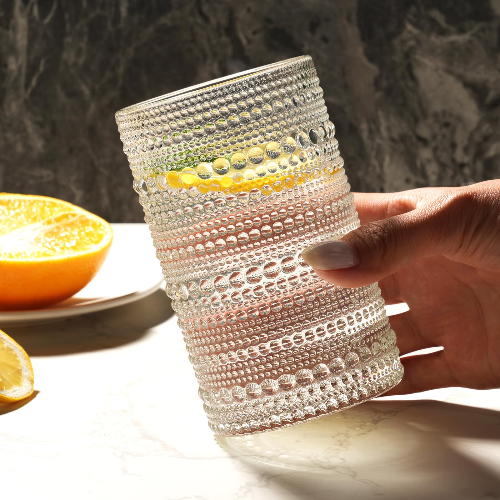 Moretoes retro glassware collection, durable clarity for everyday use and display.