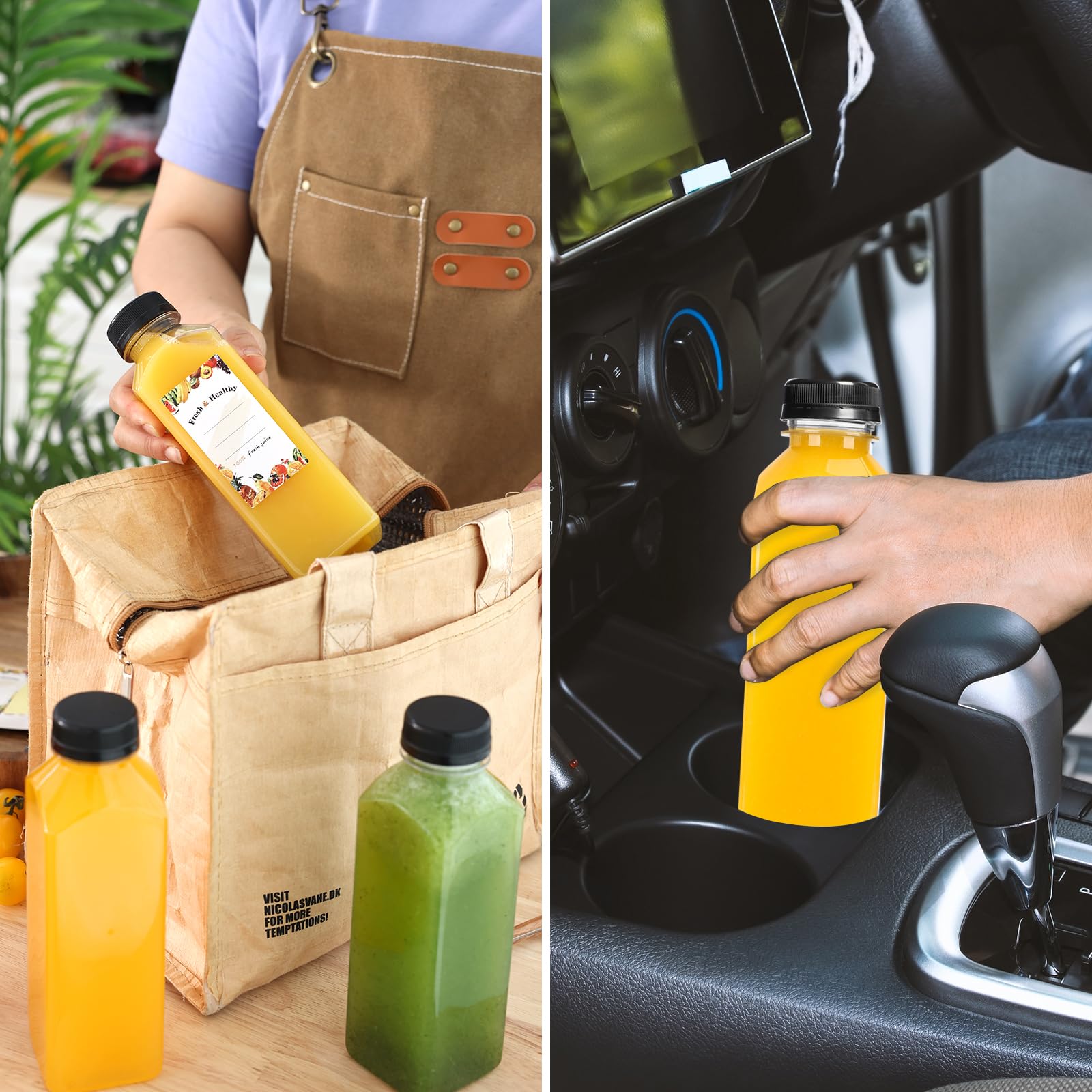 Moretoes versatile bottles suit milk, juice, smoothies, shakes, and beverages.