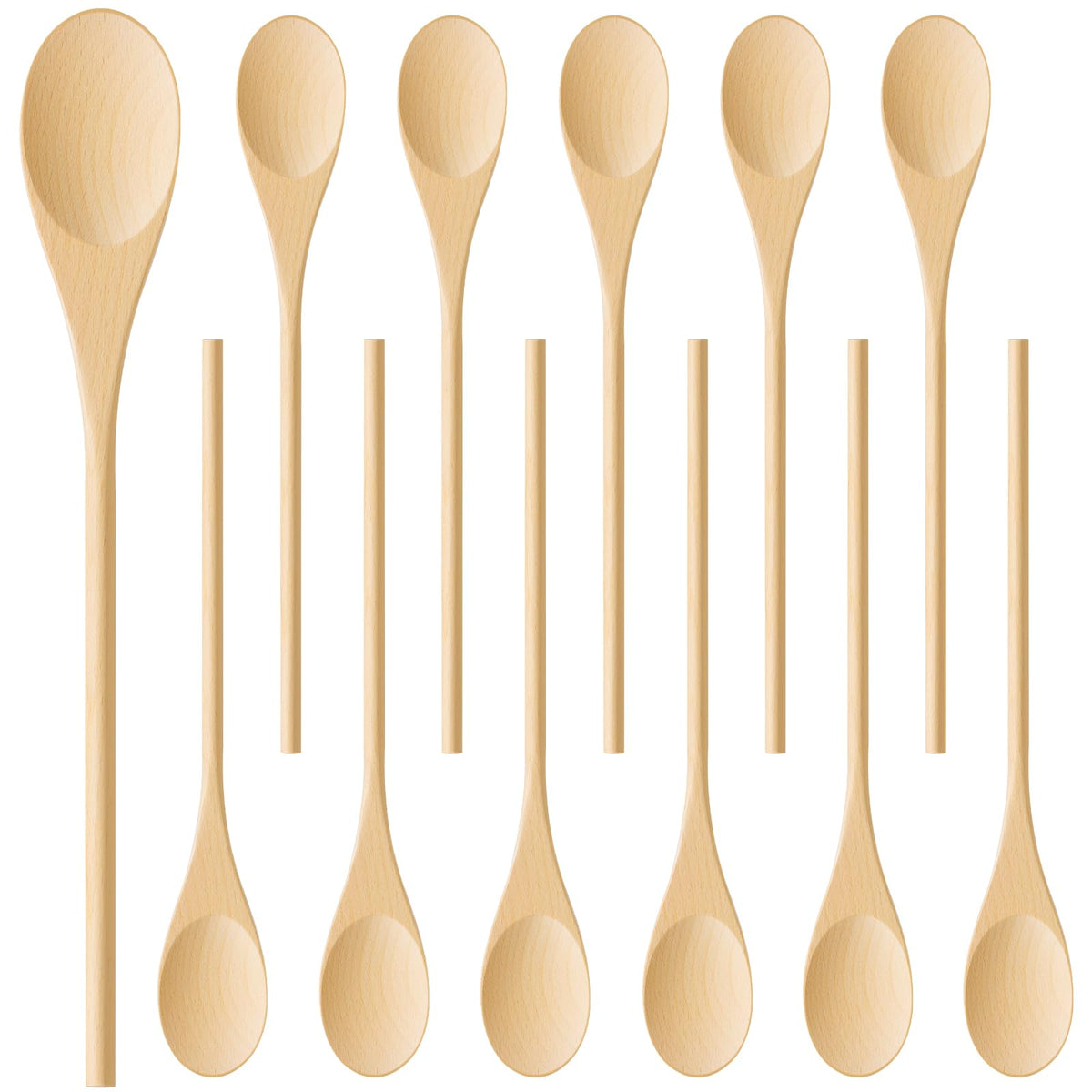 MORGLES 12pcs wooden spoons in packaging protects during shipping and handling