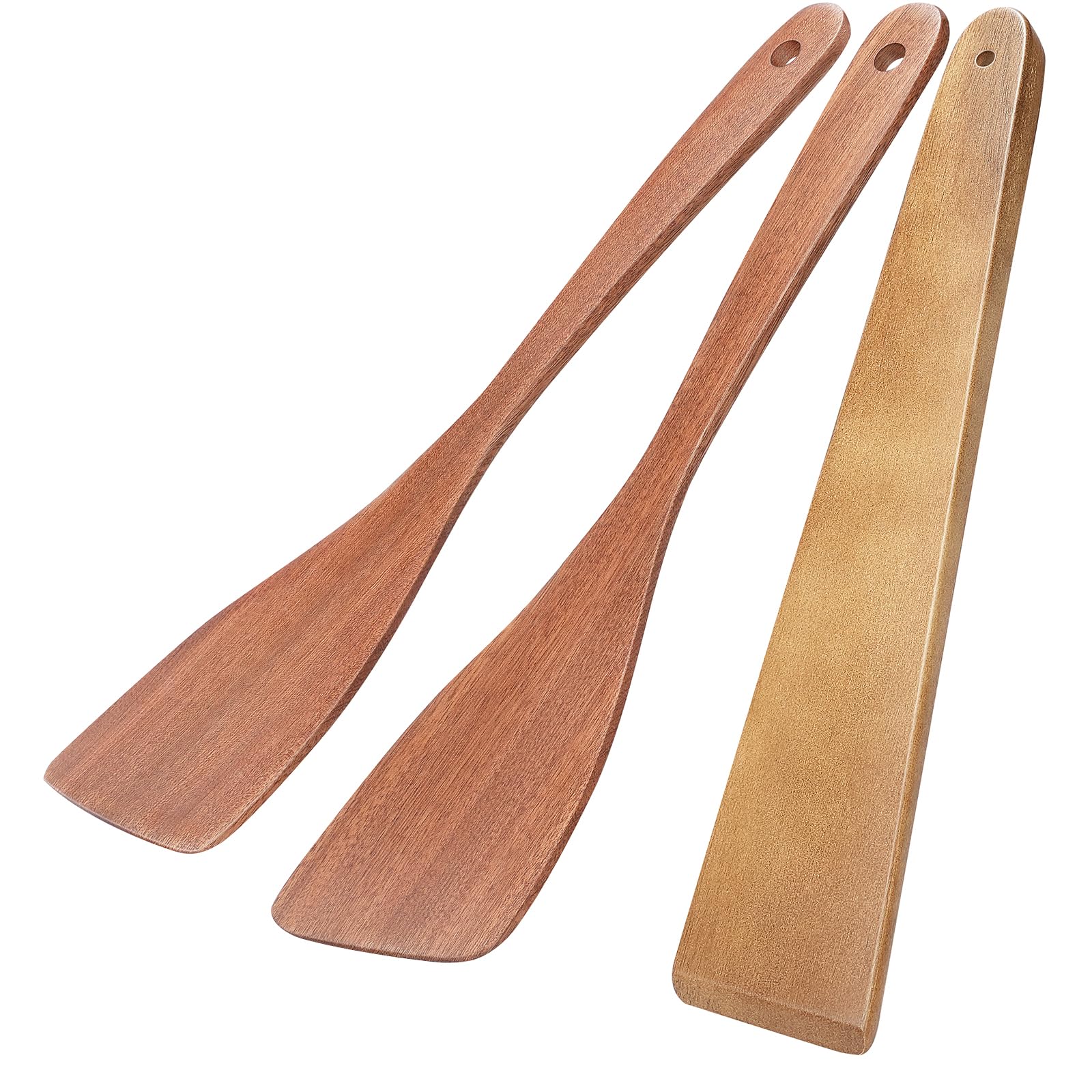 MORGLES wooden spatulas 12-inch flipping spatula for even cooking on nonstick pans