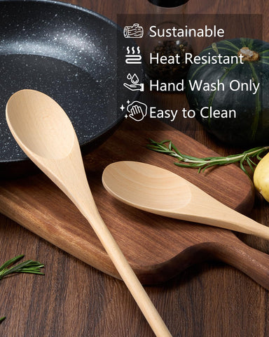 MORGLES nonstick friendly spoons prevent scratches on delicate cookware