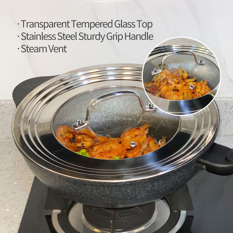 Morikavo lid withstands up to 425 F for versatile cooking