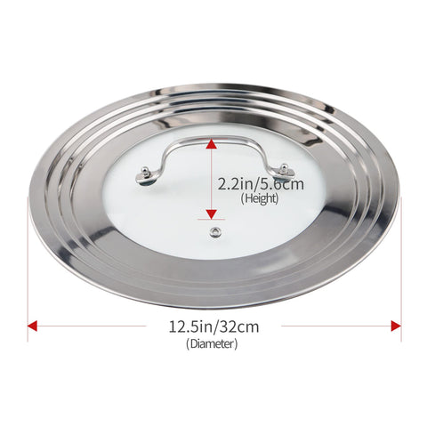 Morikavo stainless steel lid with glass inset for monitoring
