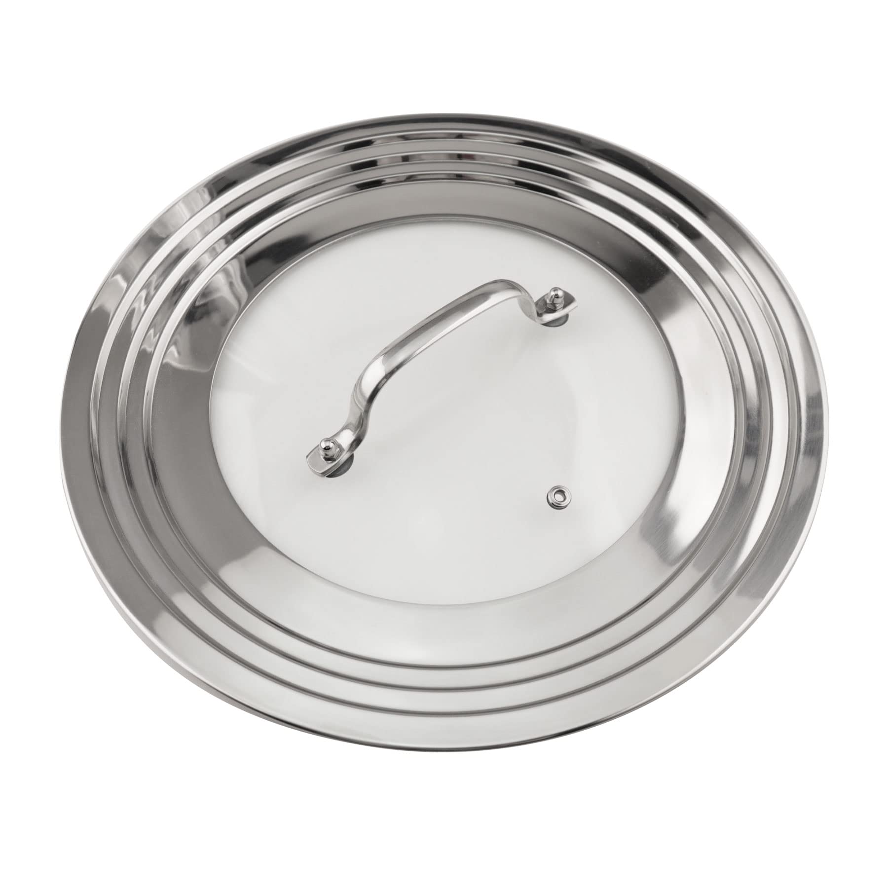 Morikavo universal lid on 7-12 inch pan preserves moisture and flavor
