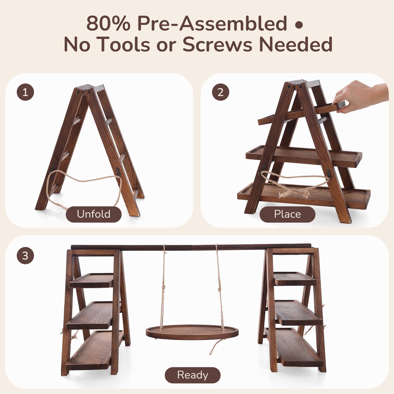 MORITECK sturdy swing frame minimizes wobble for stable displays.