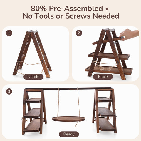 MORITECK sturdy swing frame minimizes wobble for stable displays.