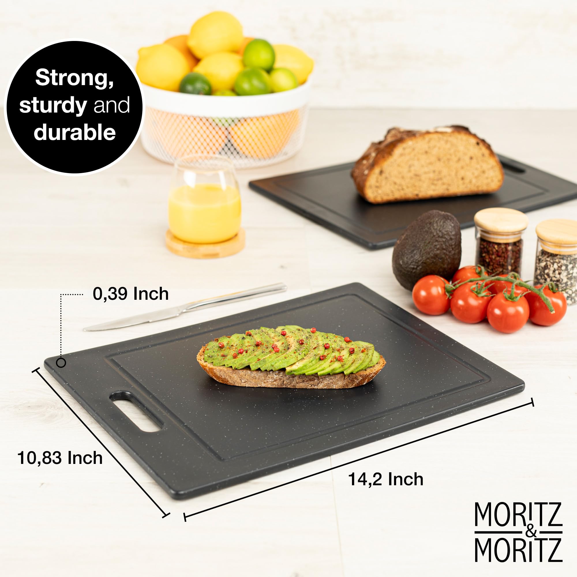 Moritz & Moritz cutting-board durable material withstands daily kitchen use