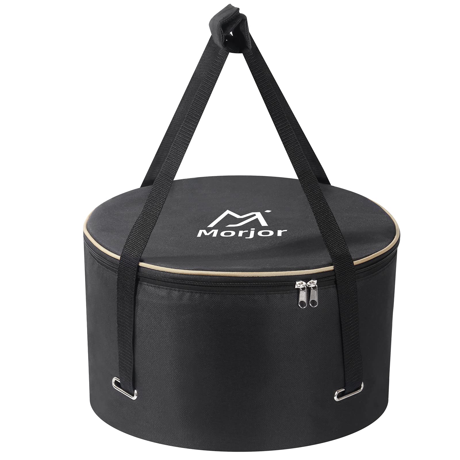 Morjor Dutch Oven Bag with crossed straps keeps the pot secure during transport