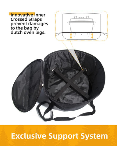 Morjor bag inner pockets organize spoons and cloths for quick setup
