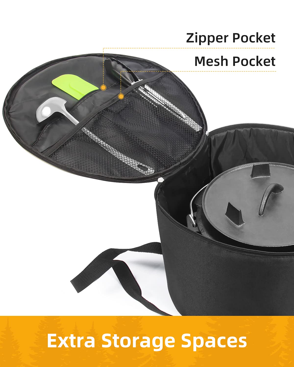 Morjor Dutch Oven Bag sized 14 by 8 inches fits 10 and 12 inch ovens