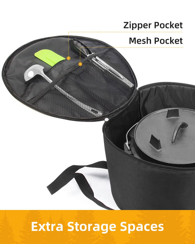 Morjor Dutch Oven Bag sized 14 by 8 inches fits 10 and 12 inch ovens