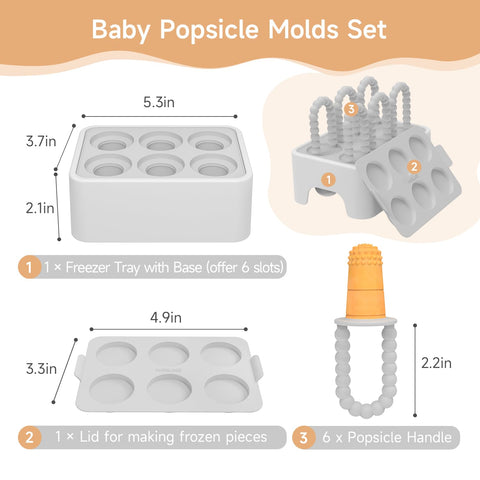 Anti-tip base keeps the tray steady during freezing and serving