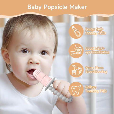 MORLIKE LIVING teether-handle shown with baby-safe pops