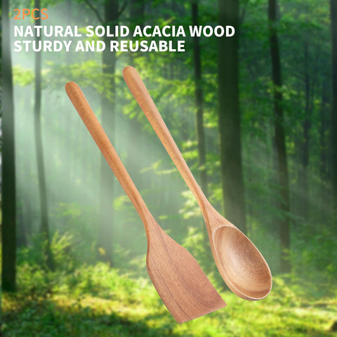MornHalo 2-pack provides durable spoons for family-sized meal prep.