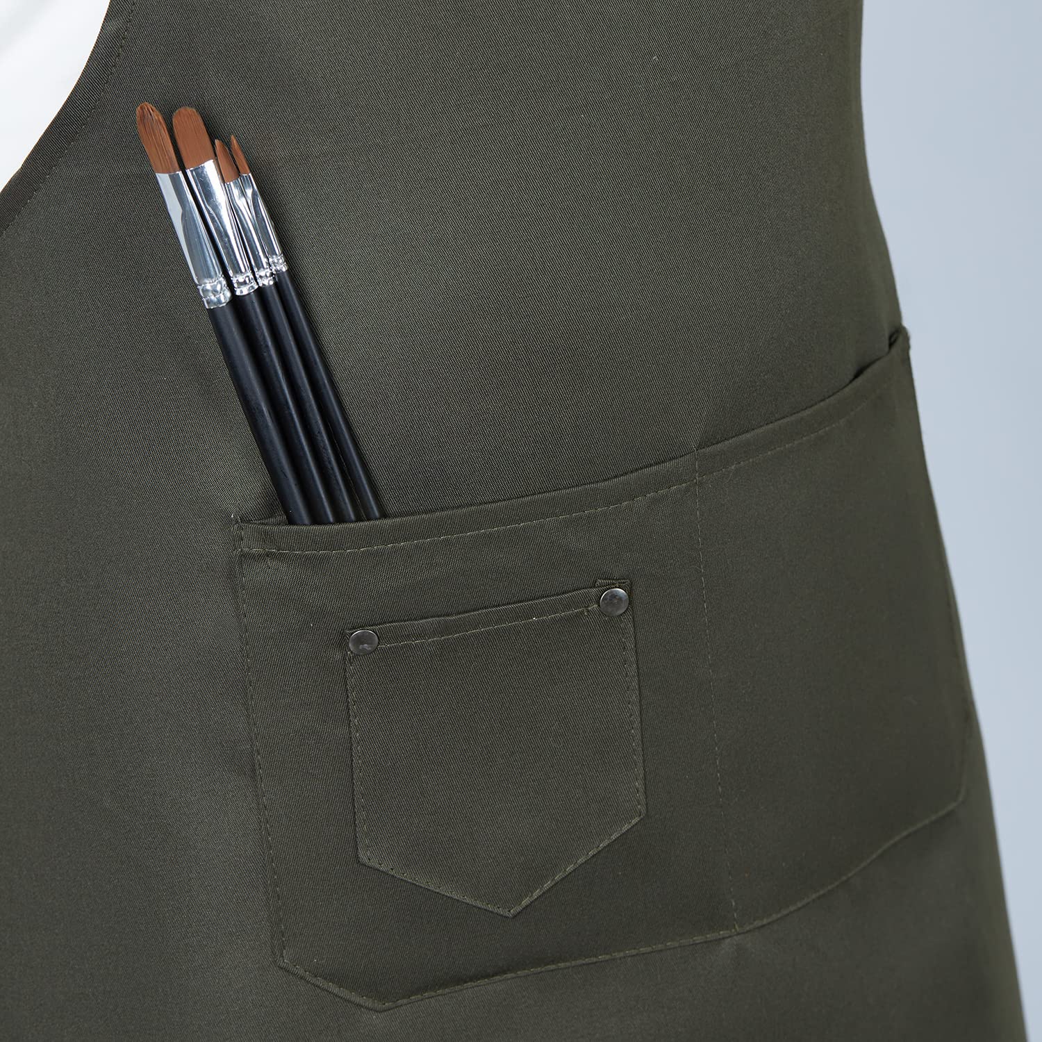 MORNITE sage green fabric detail emphasizes durable 70/30 canvas blend