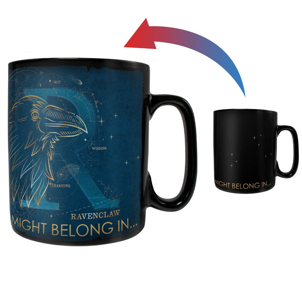 Morphing Mugs Ravenclaw Sorting Hat at room temperature hints at your house.
