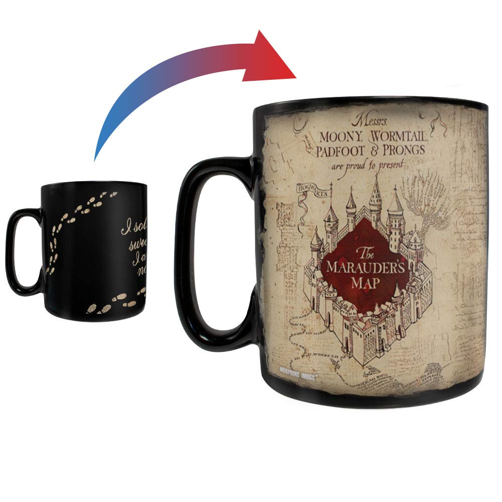 Morphing Mugs Marauders Map reveal with hot liquid for coffee moments