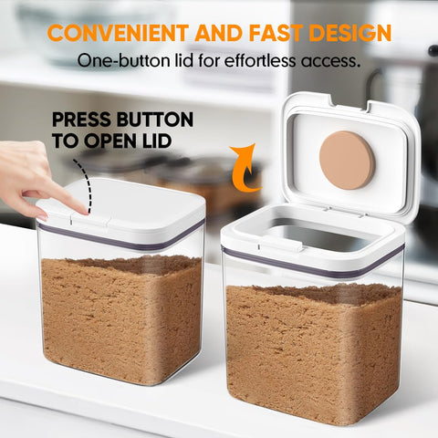 Moryimi clear brown sugar container lets you see contents at a glance.