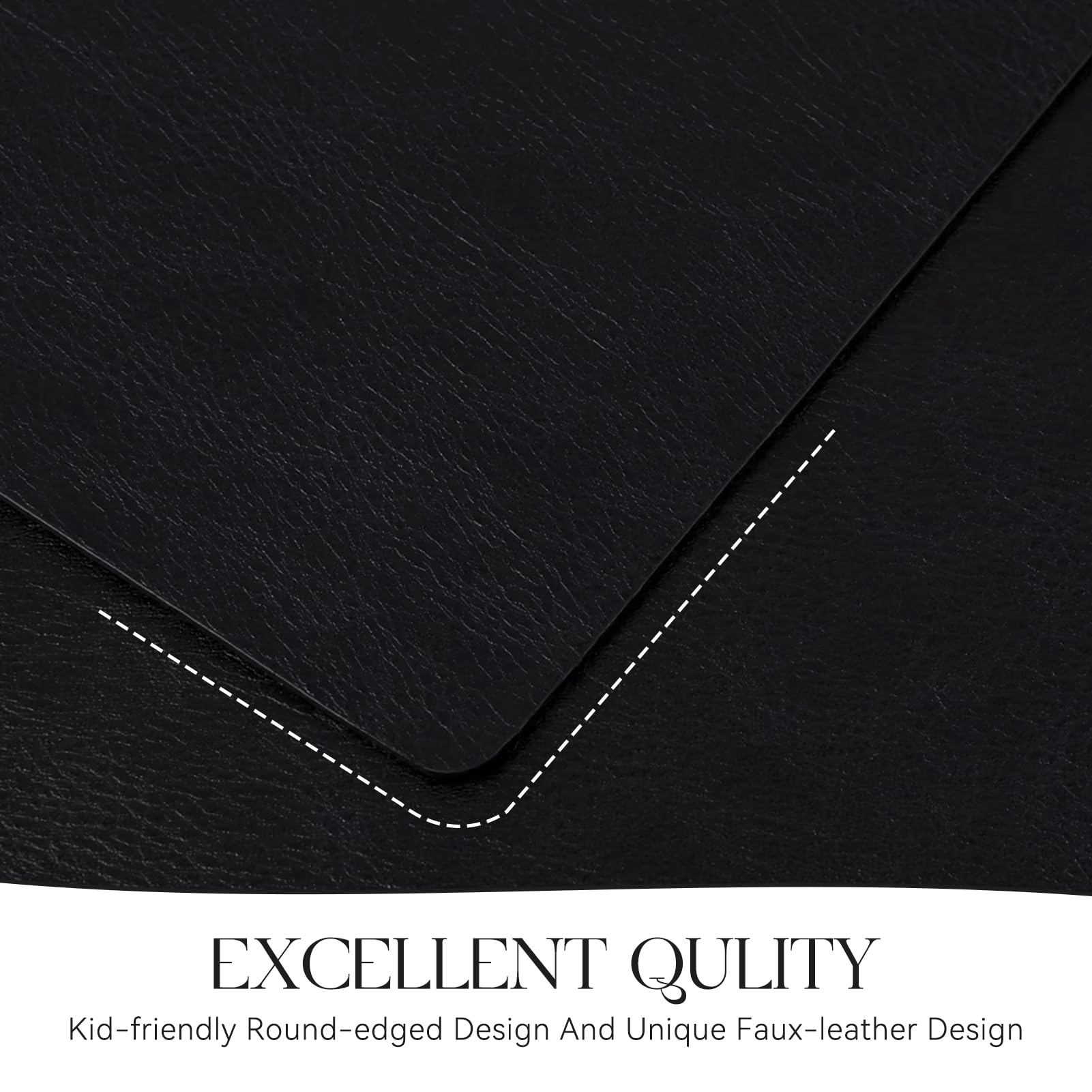 MOSAYT 2mm-thick placemats provide durable protection and quiet dining.
